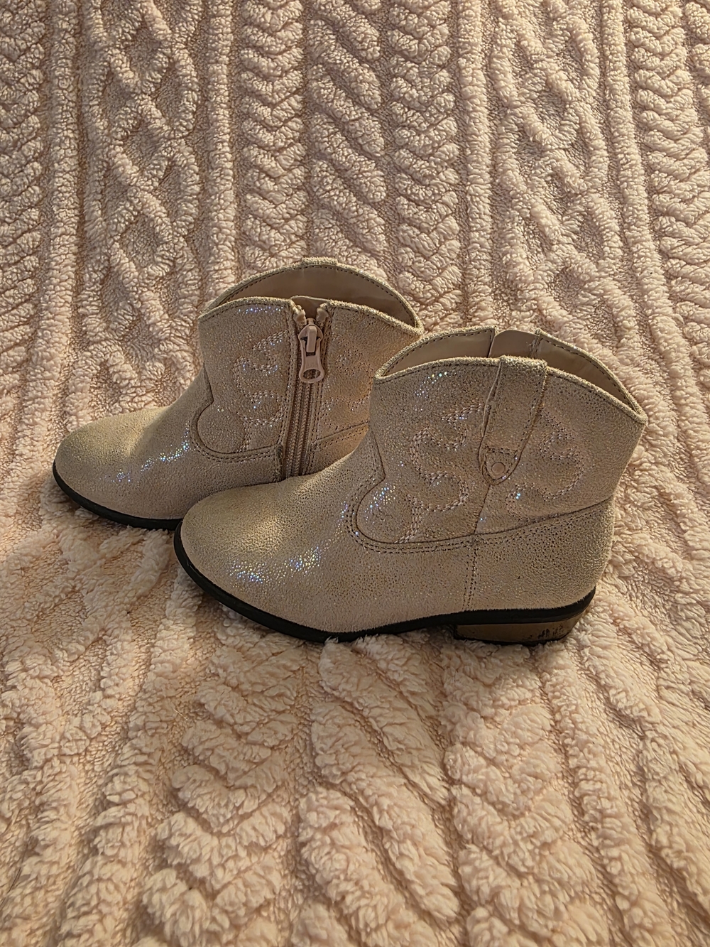Cat & Jack Shimmery Pink Toddler Western Boots